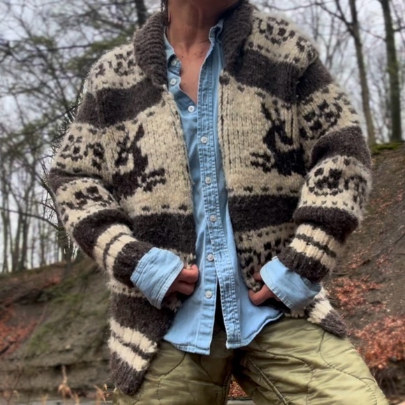Other - Men's Brown and Cream Sweater